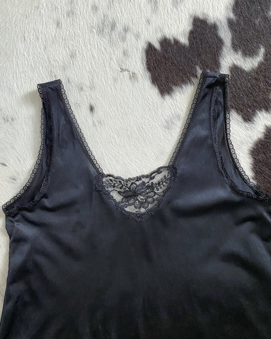 Black Camisole With Lace | Size XL