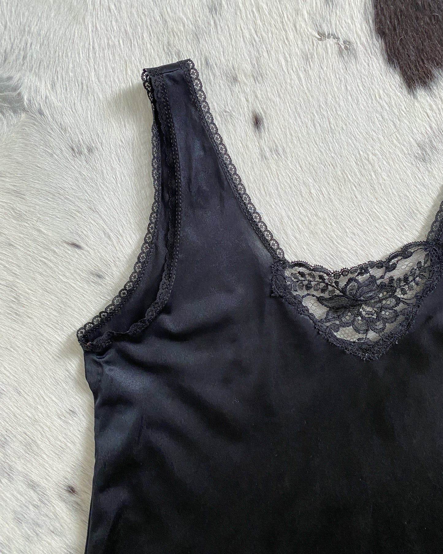 Black Camisole With Lace | Size XL