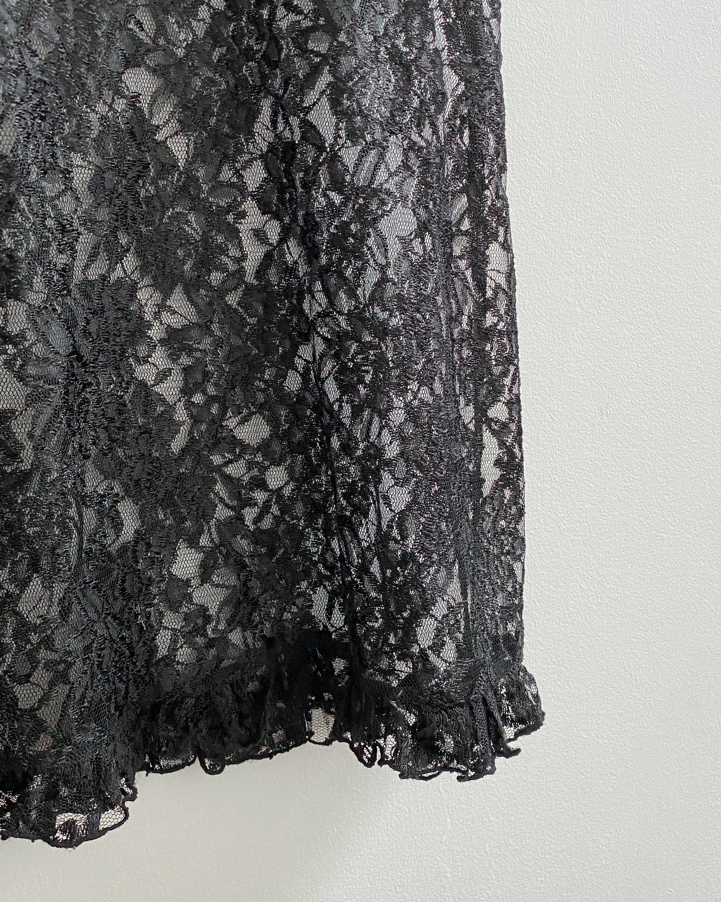 Black Floral Lacey Slip Dress *Modern | Size S