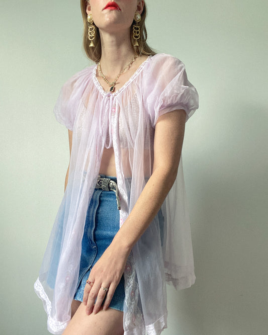 Vintage Lilac Peignoir | Size XS-M