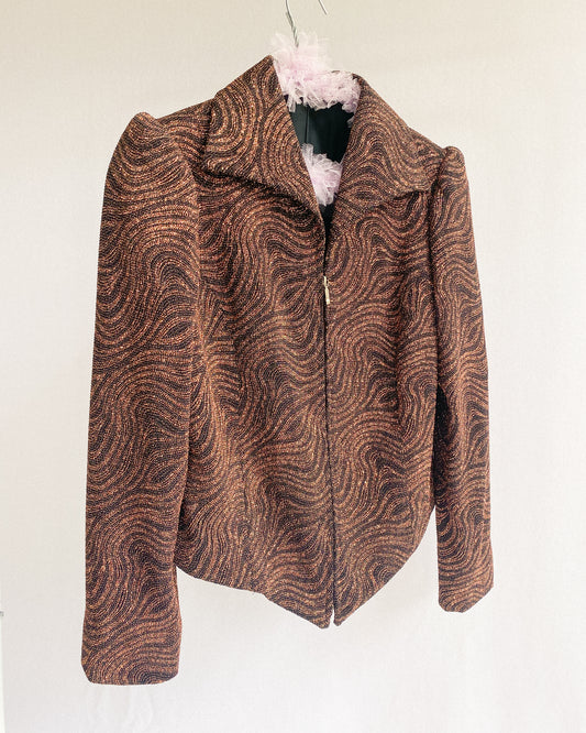Vintage Bronze Glittery Jacket | 10-12