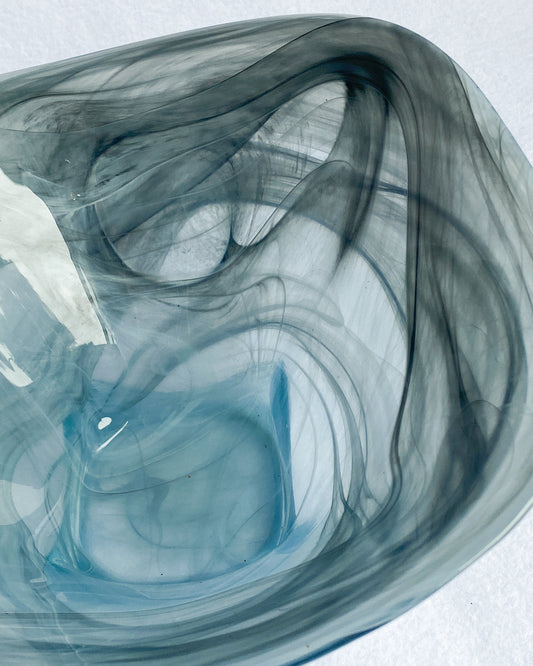 Smokey Grey Art Glass Bowl