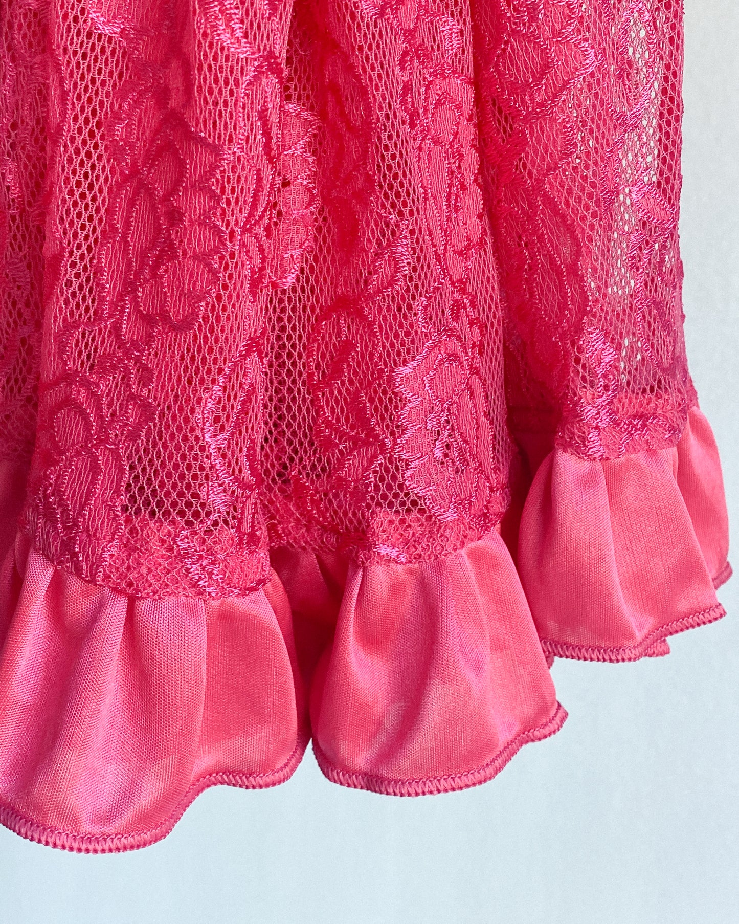 Hot Pink Lace Slip Dress | 8-10