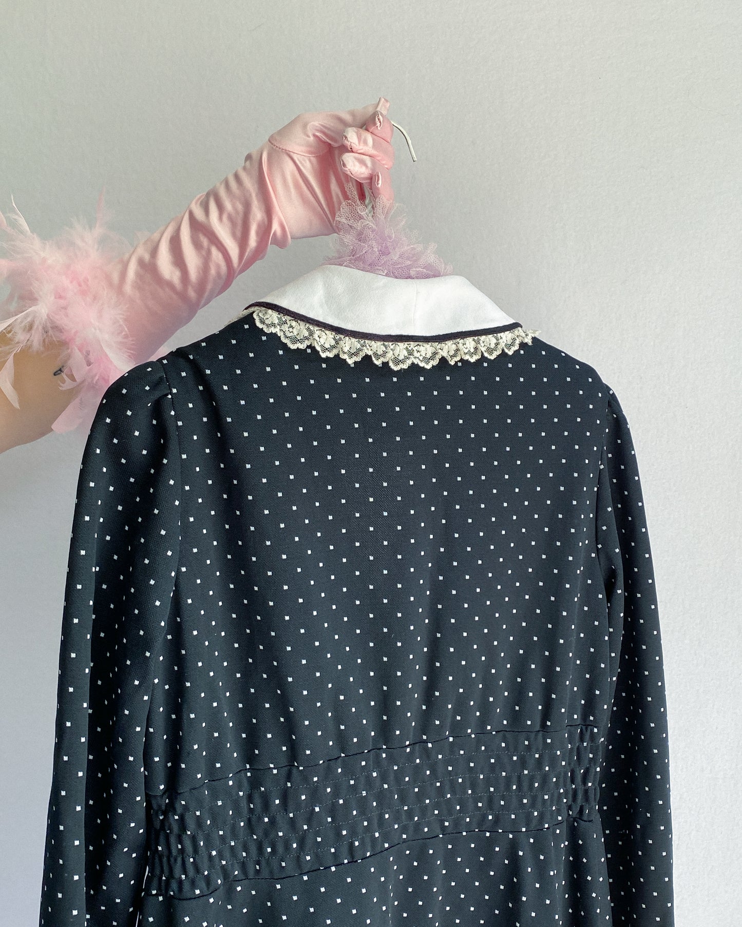 1970s Estelle Rose Black & White Western Dress, Made in NZ | 8-10