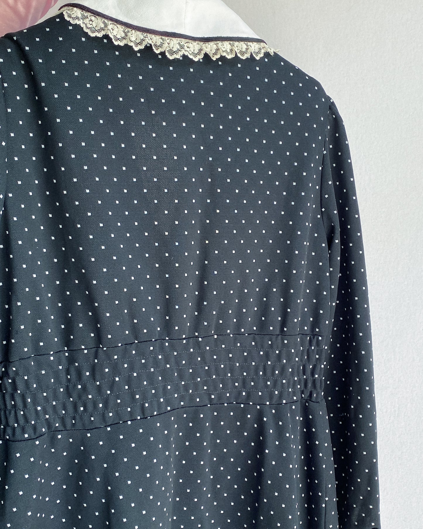 1970s Estelle Rose Black & White Western Dress, Made in NZ | 8-10