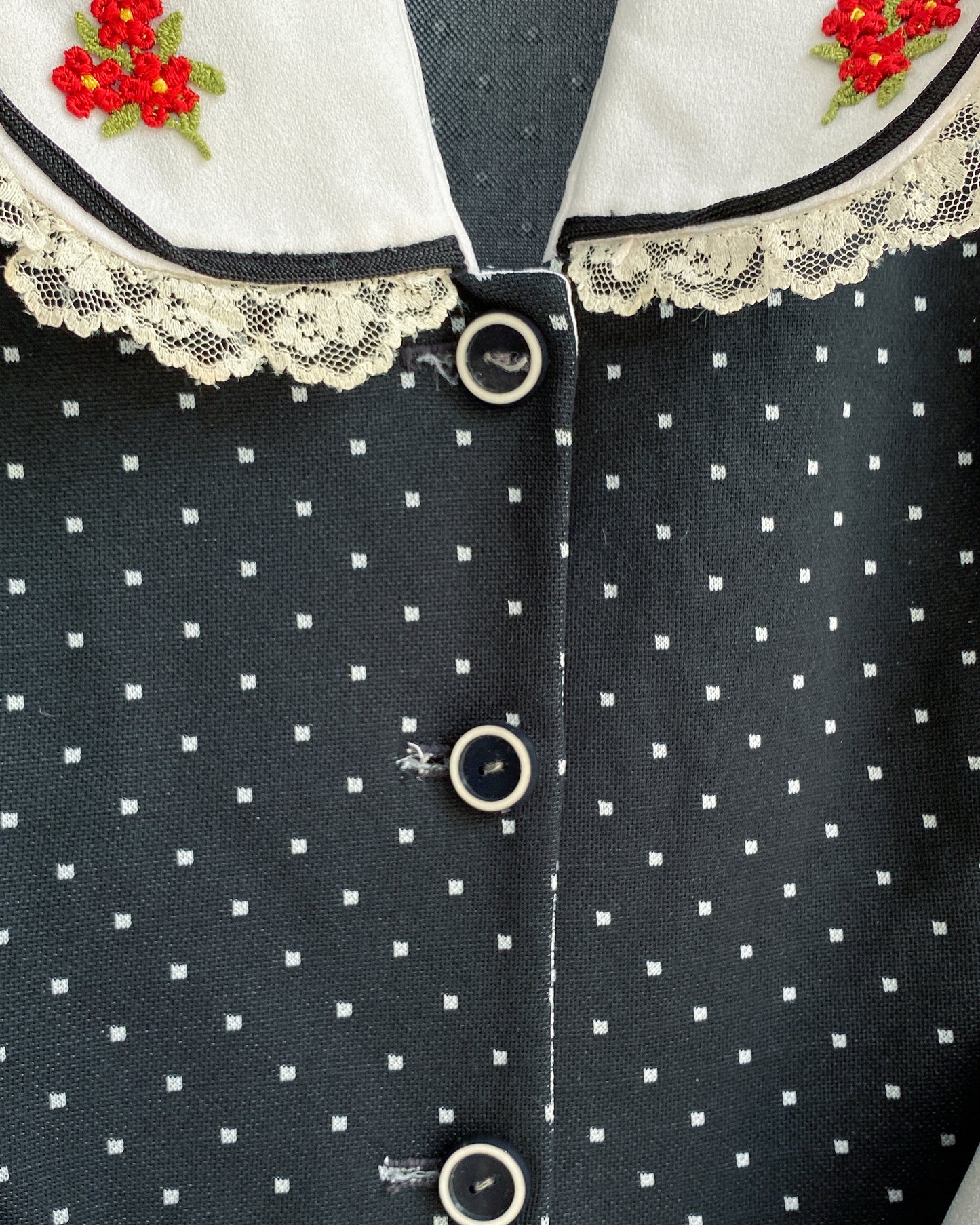 1970s Estelle Rose Black & White Western Dress, Made in NZ | 8-10