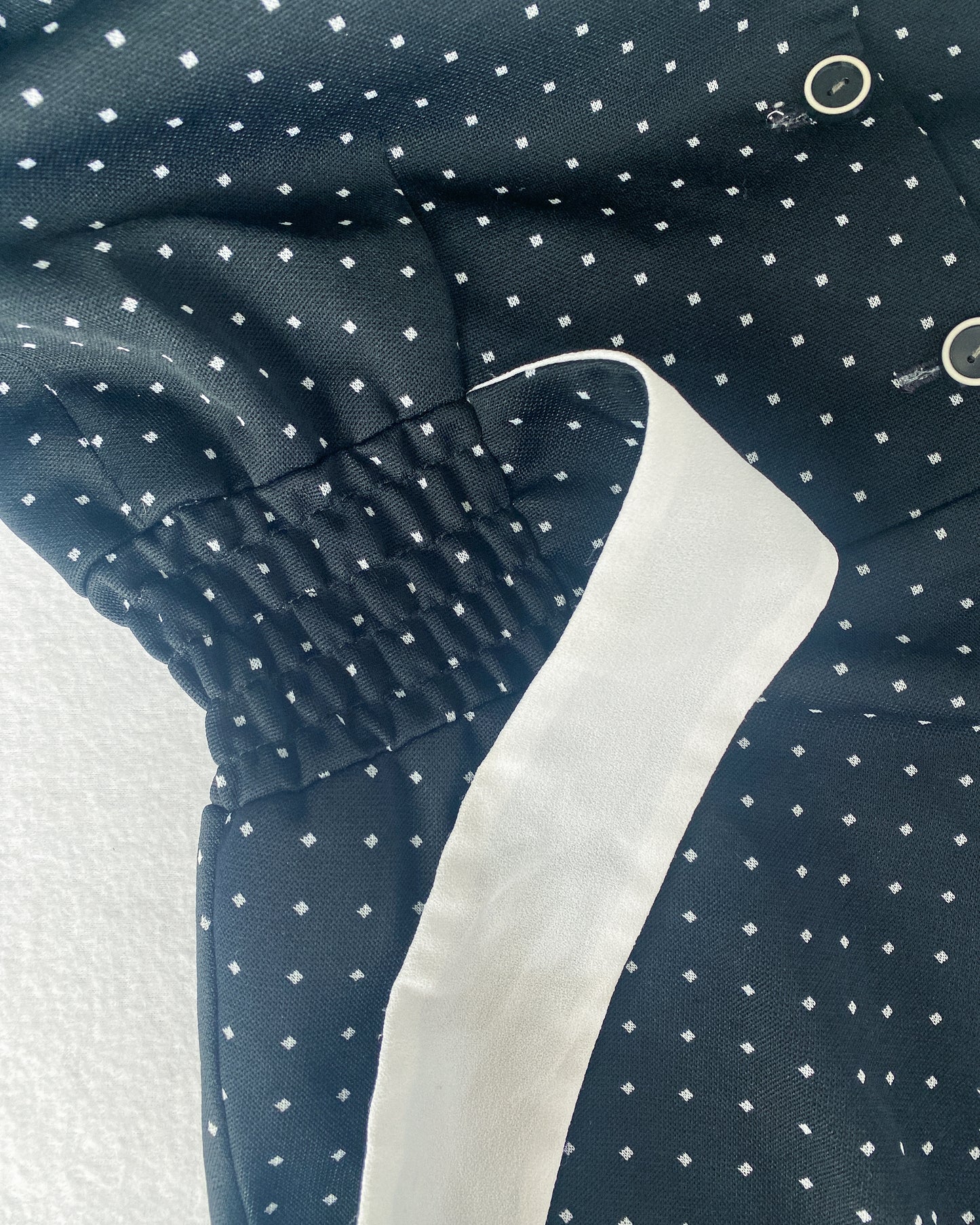 1970s Estelle Rose Black & White Western Dress, Made in NZ | 8-10