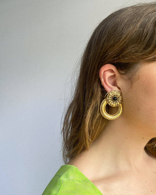 Vintage Gold Clip-on Earrings