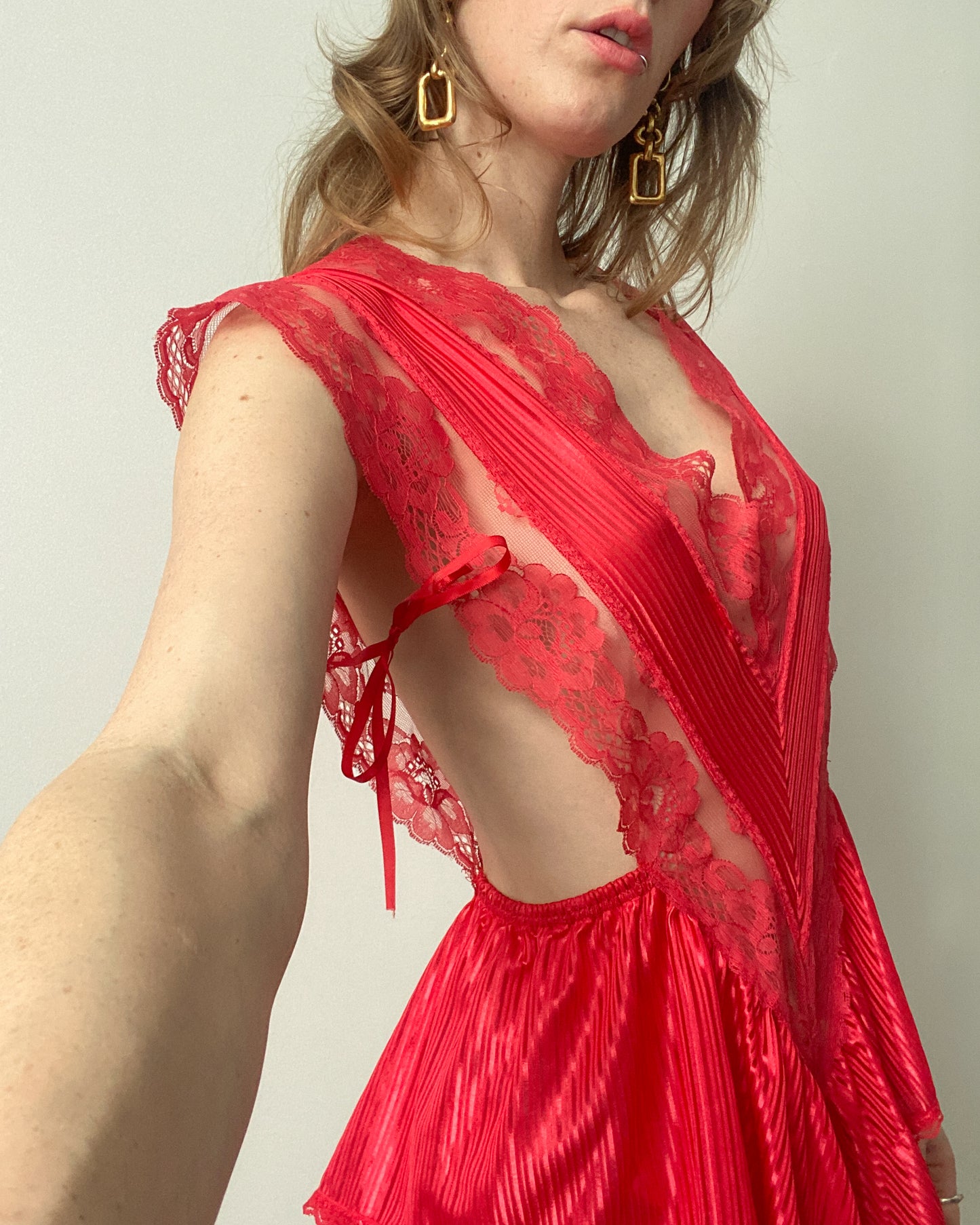 Stunning Red Lace Teddy, Made in Canada | Size M