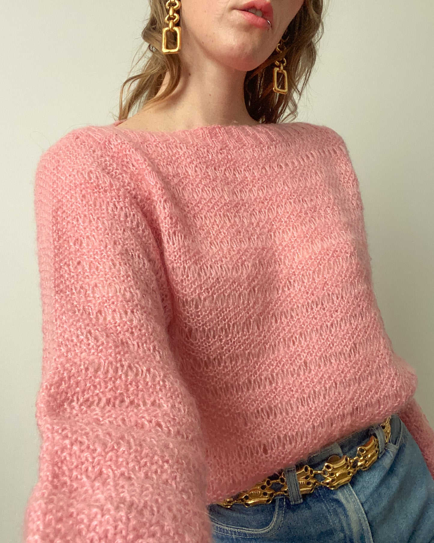 Dusky Pink Knit Sweater | Size M