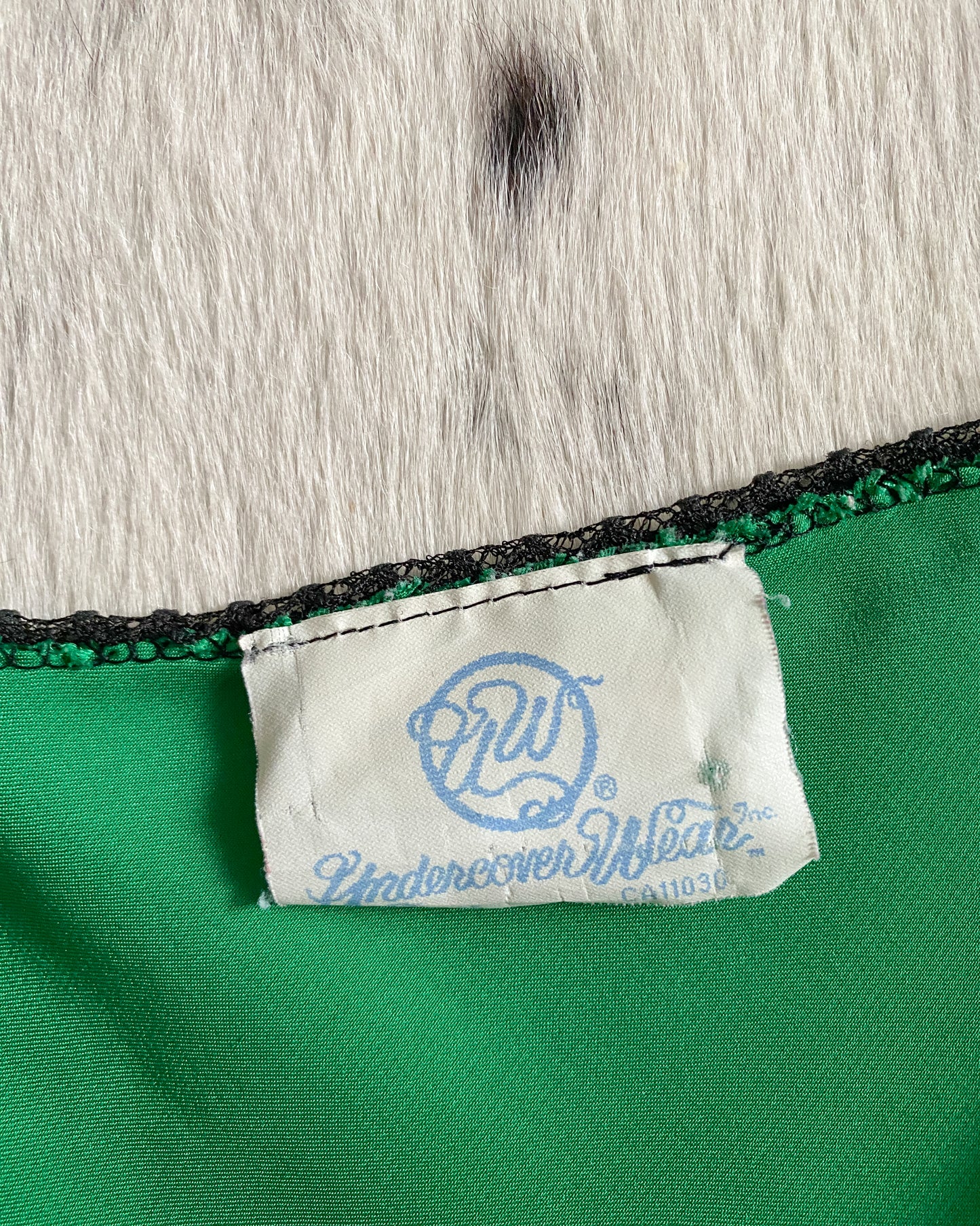 Vintage Emerald Green Slip Dress | Size L