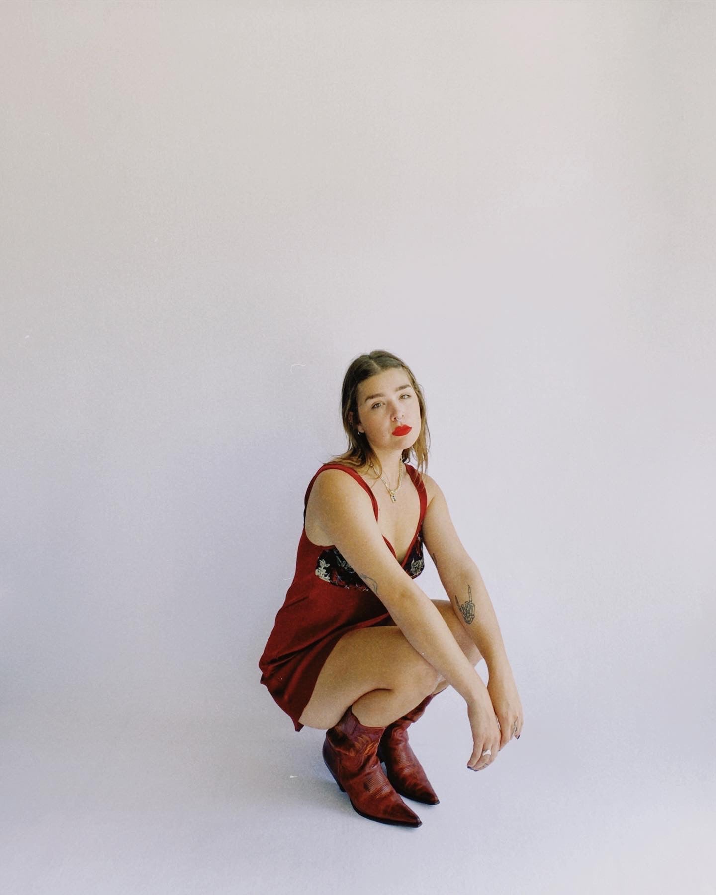 1990s Merlot Slip Dress with Floral Velour Bust | 10