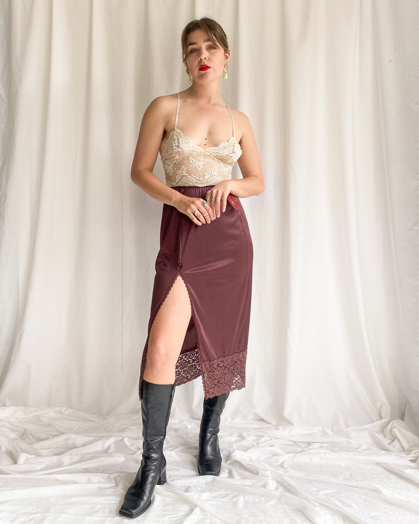 Aubergine Slip Skirt | 10/12