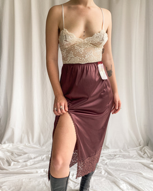 Aubergine Slip Skirt | 10/12