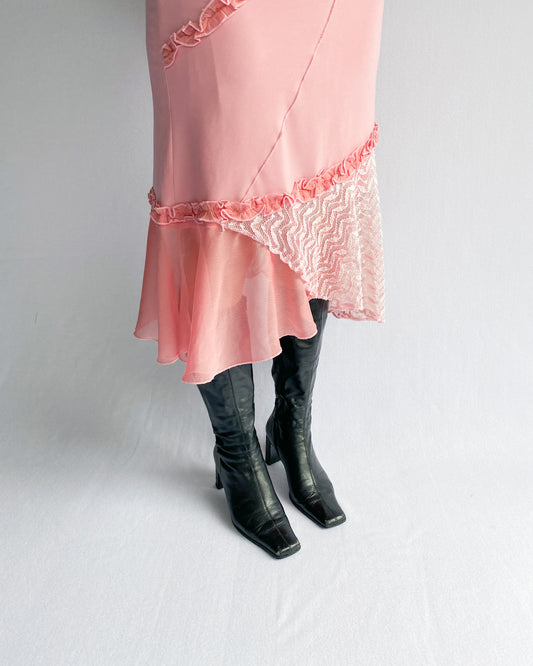 2000s Pink Lacey Skirt | 10/12
