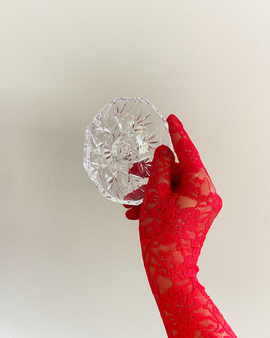 Vintage Glass Candlestick Holders | Set of 2