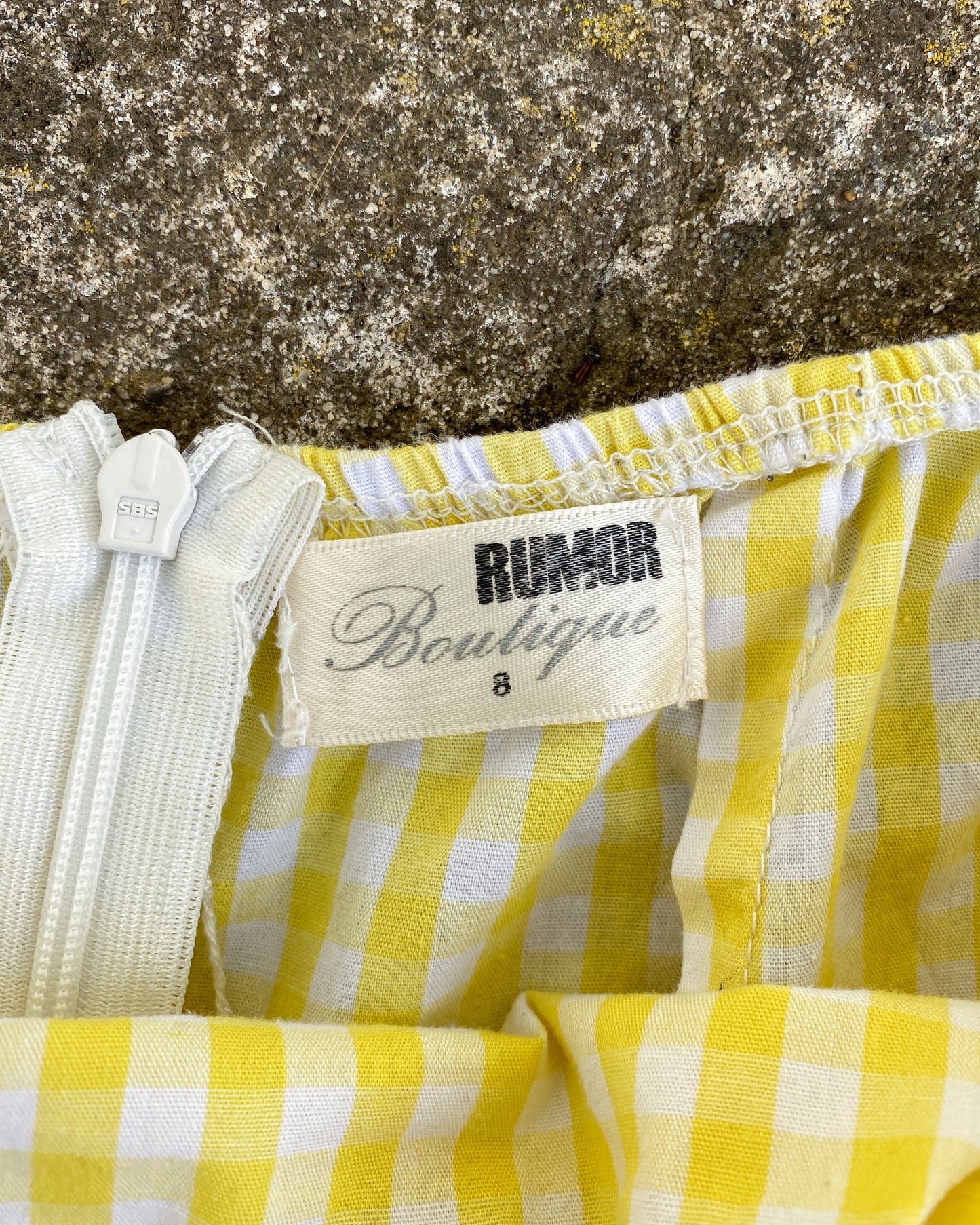 Yellow Gingham Mini Dress | 8/10