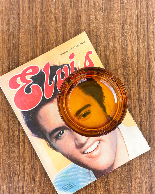 Vintage Amber Glass Ashtray | Made in Italy