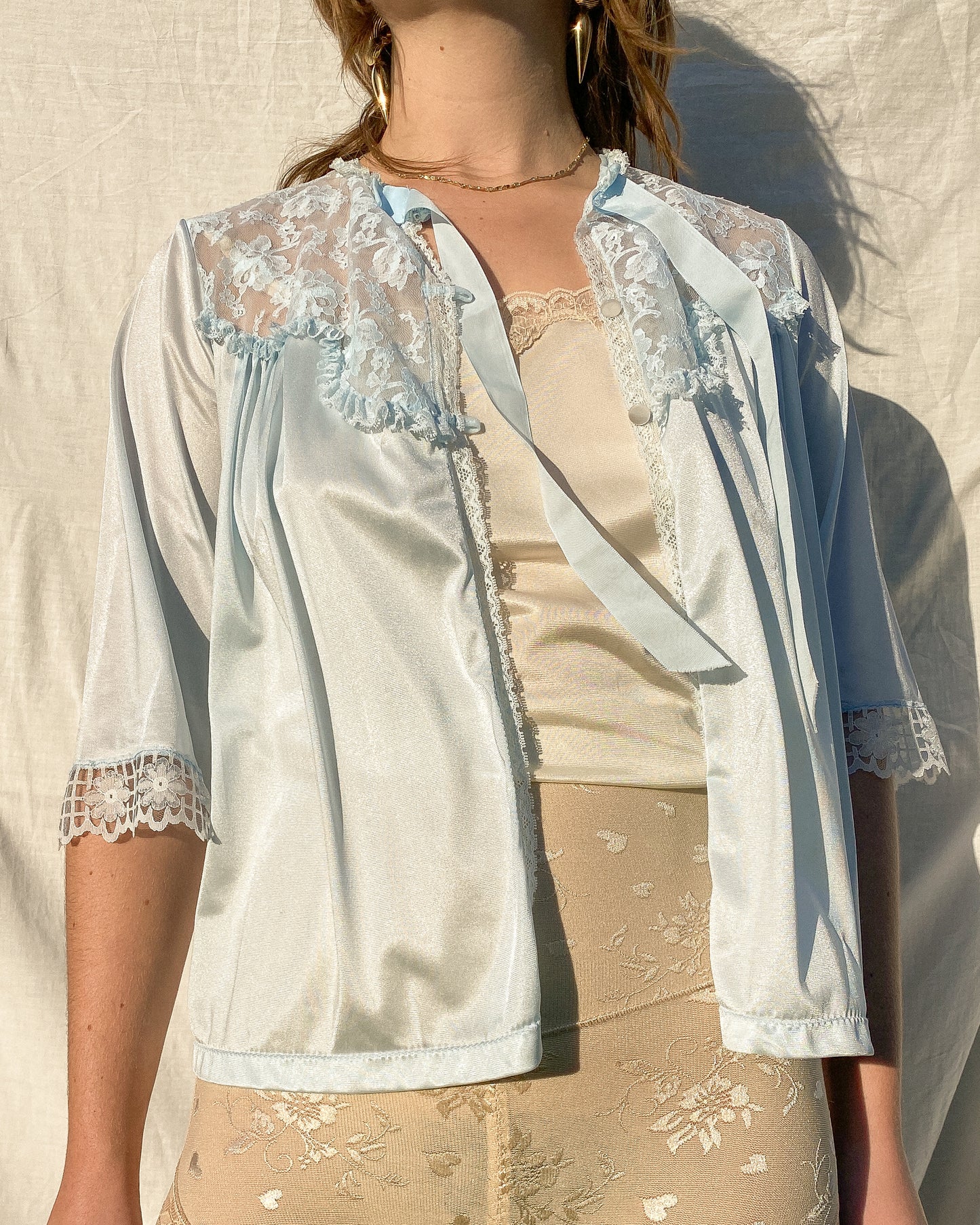 Baby Blue Bed-Jacket | 8-10