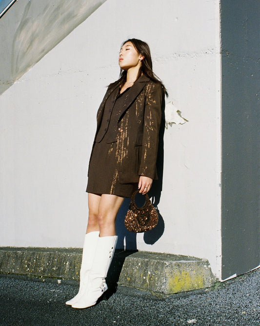 Bronze Glittery 3-Piece Set | 8