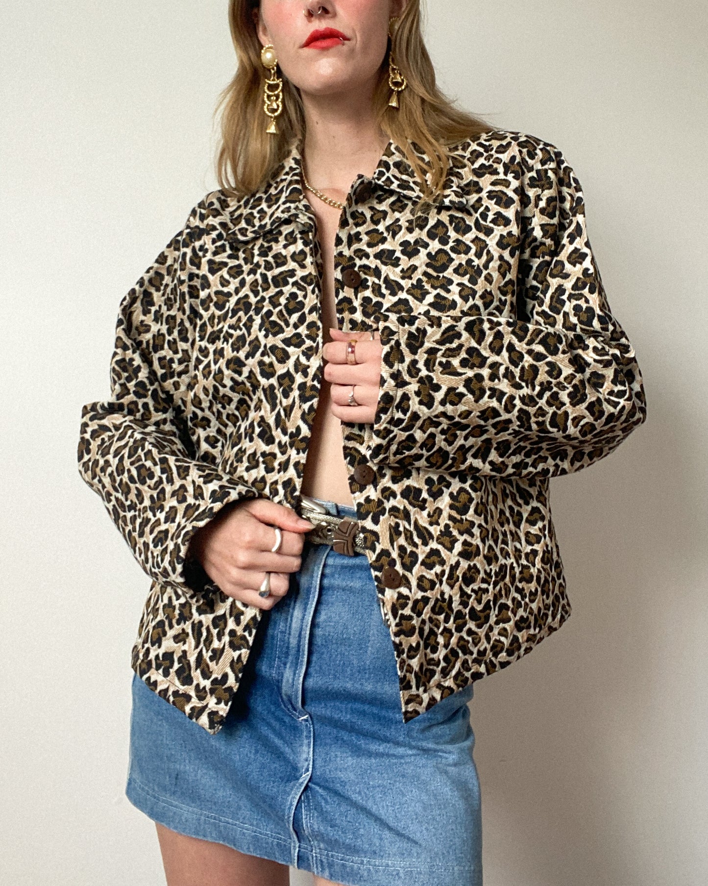 Cheetah Print Tapestry Jacket | Size M-XL