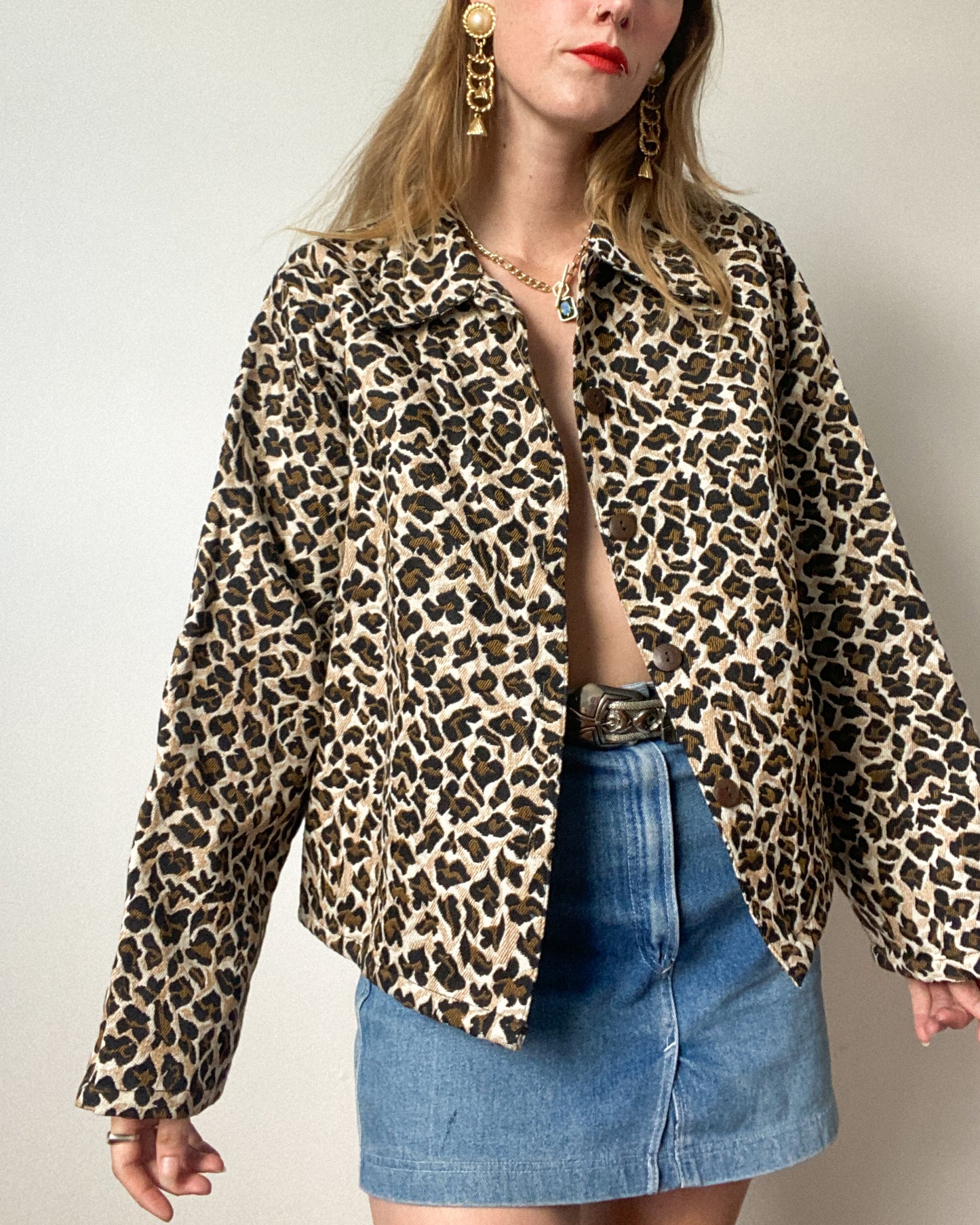 Cheetah Print Tapestry Jacket | Size M-XL