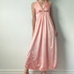 Pink Vintage Frilly Maxi Slip Dress | Size S