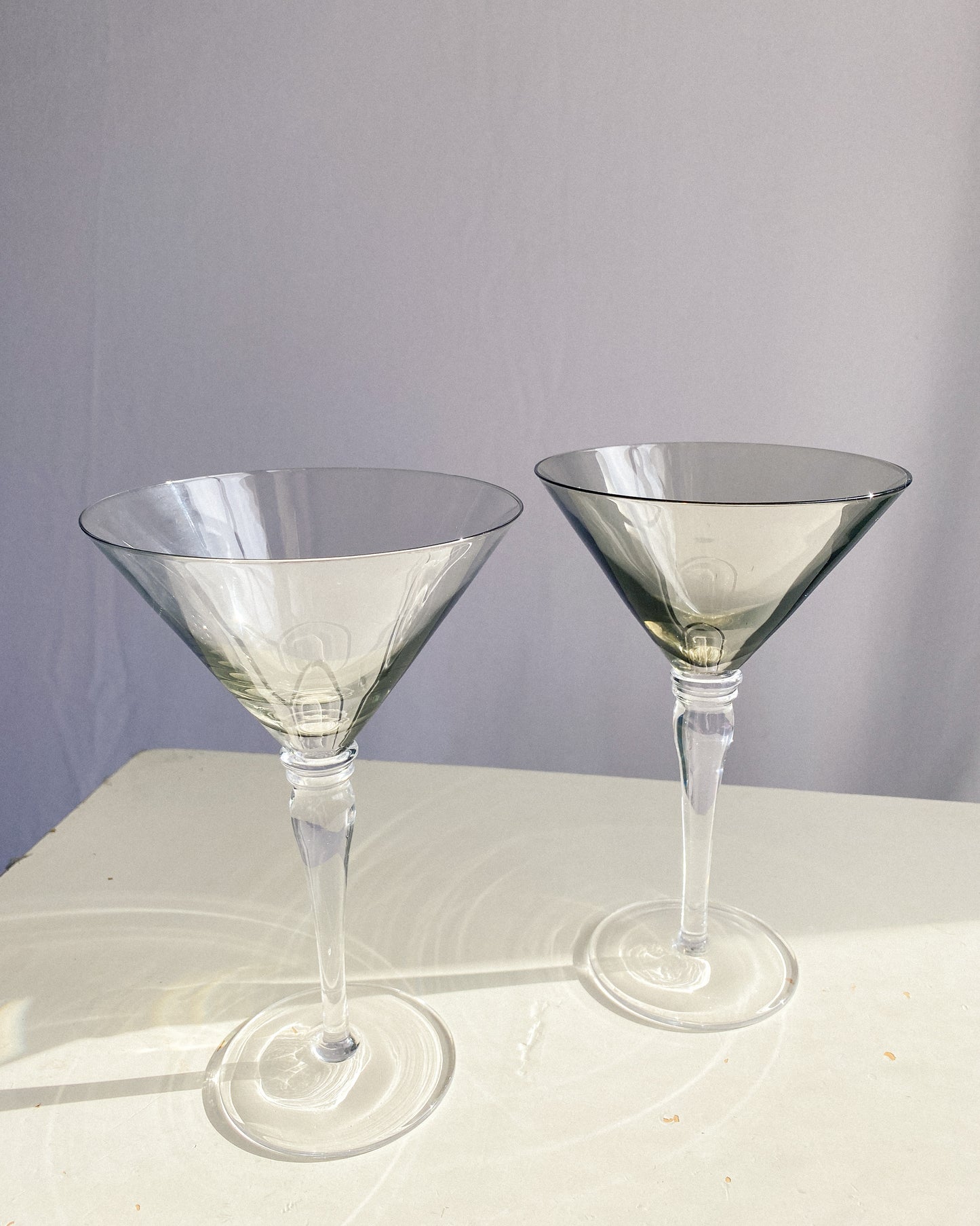 Smoked Martini Glasses | Set of 2