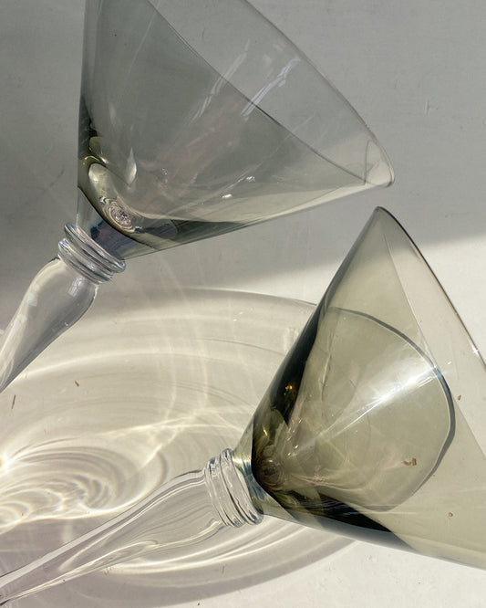 Smoked Martini Glasses | Set of 2