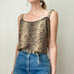 1990s Tiger Print & Sequin Tank Top| Size XL