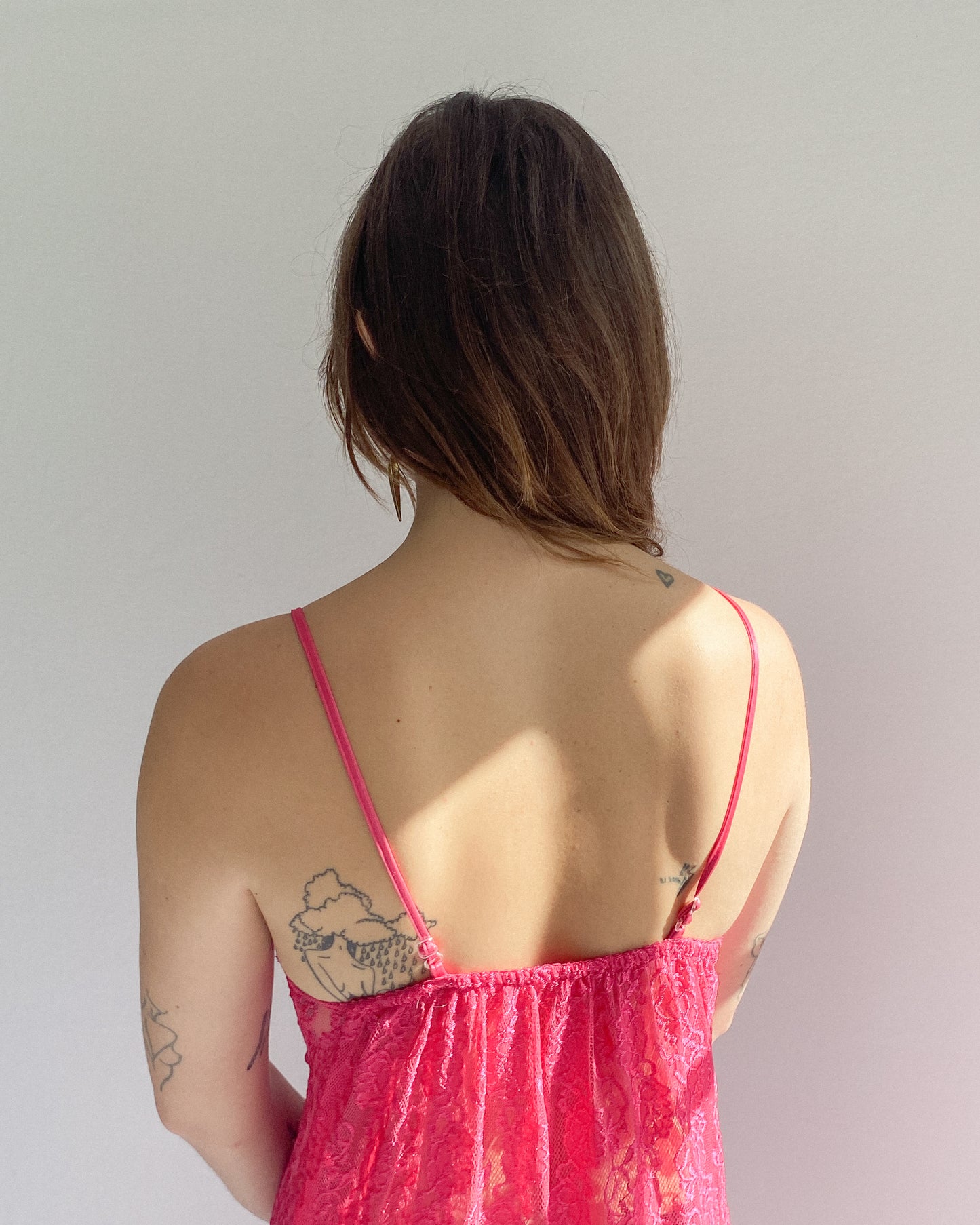 Hot Pink Lace Slip Dress | 8-10