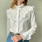 White Lace Rodeo Blouse | Size S