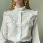 White Lace Rodeo Blouse | Size S