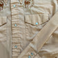 Western Beige Shirt with Horse Shoe Embroidery | Size XL