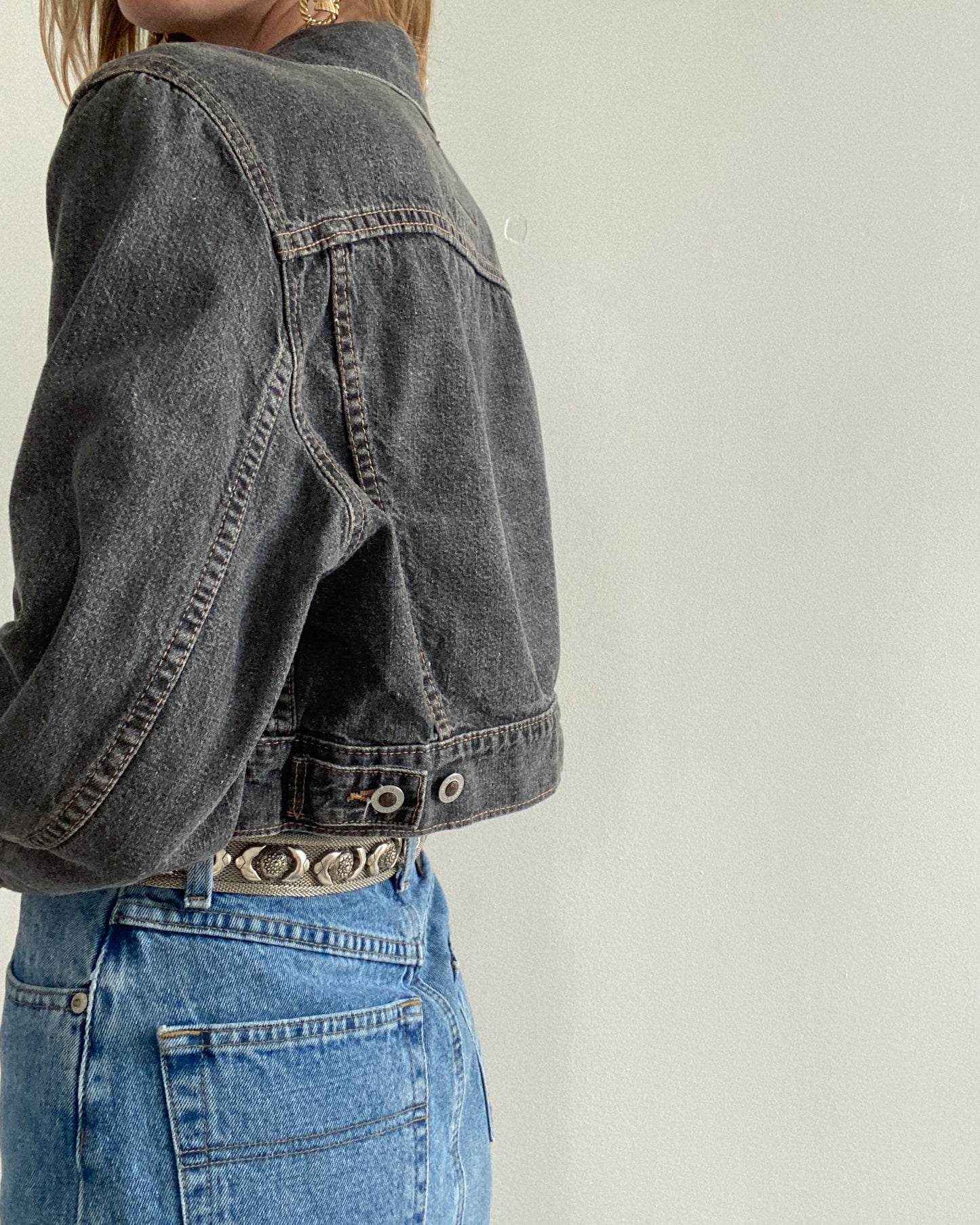 1990s Levi's Silver Tab Cropped Denim Jacket | Size XS-M