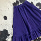 Vintage Dark Purple Cottagcore Corduroy Skirt | Size M