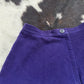 Vintage Dark Purple Cottagcore Corduroy Skirt | Size M