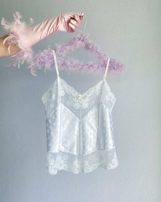 Vintage White Lace Camisole, Made in NZ | 12