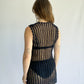 Black Cotton Floral Crochet Dress | 8-12
