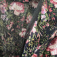 1980s Floral Dress with White Collar Bib | S-M Size