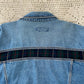 Vintage Denim Jacket With Plaid Detailing | L/XL Size