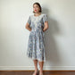 Vintage Floral Dress with Lace Collar, Made in USA | Size M