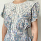 Vintage Floral Dress with Lace Collar, Made in USA | Size M