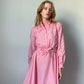 Vintage Pink Gingham Longsleeve Dress *DEADSTOCK | Size S