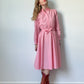 Vintage Pink Gingham Longsleeve Dress *DEADSTOCK | Size S