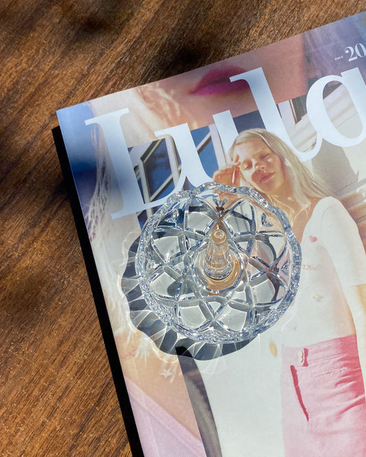 Vintage Crystal Glass Ring Holder