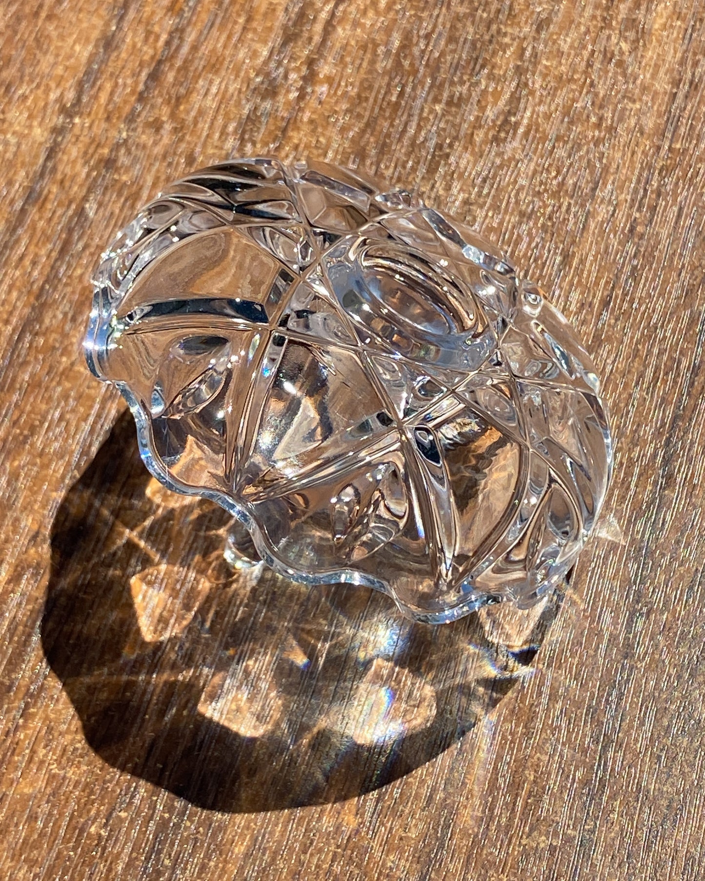 Vintage Crystal Glass Ring Holder