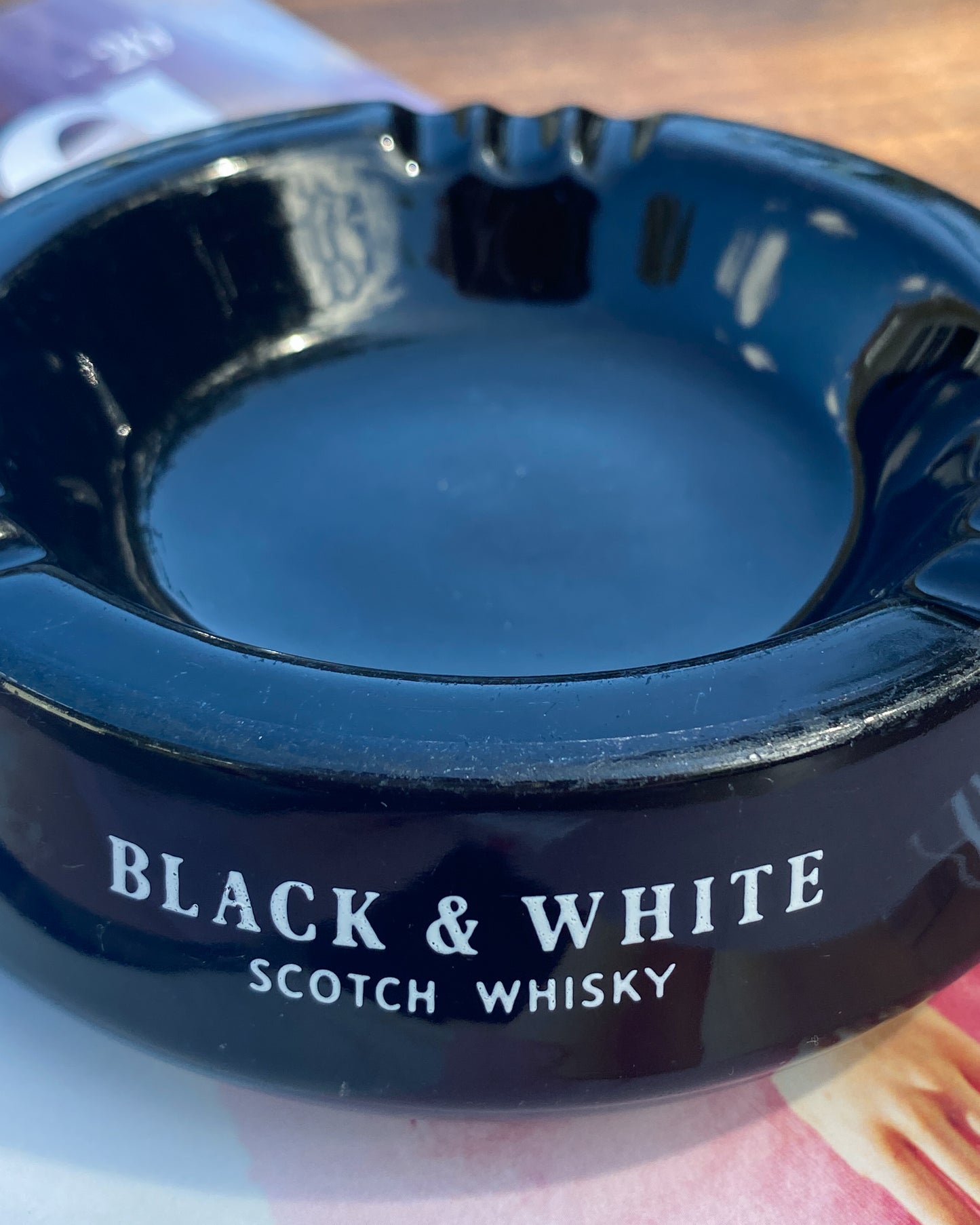 Black & White Scotch Whiskey Ashtray *RARE