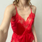 Vintage Red Lace Teddy | Size M/L