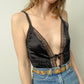 Vintage Black & Lace Romper, Made in Canada | Size M